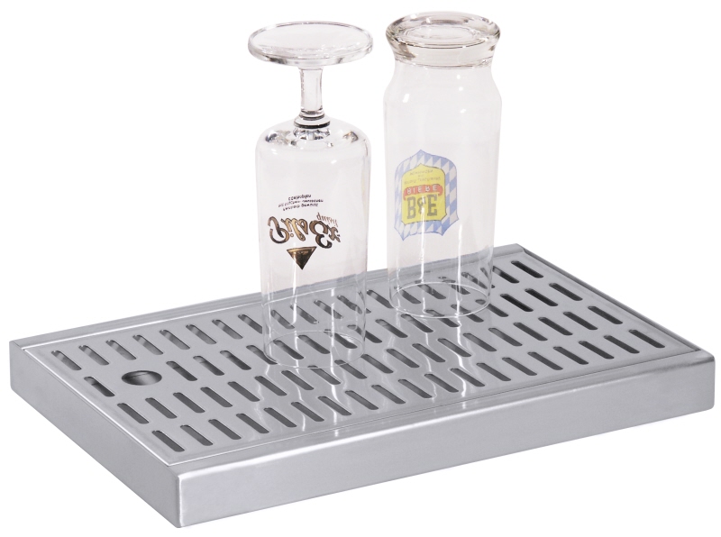 Tropfbleche, Abtropfen von Gläsern, Edelstahl, 30 x 20 cm