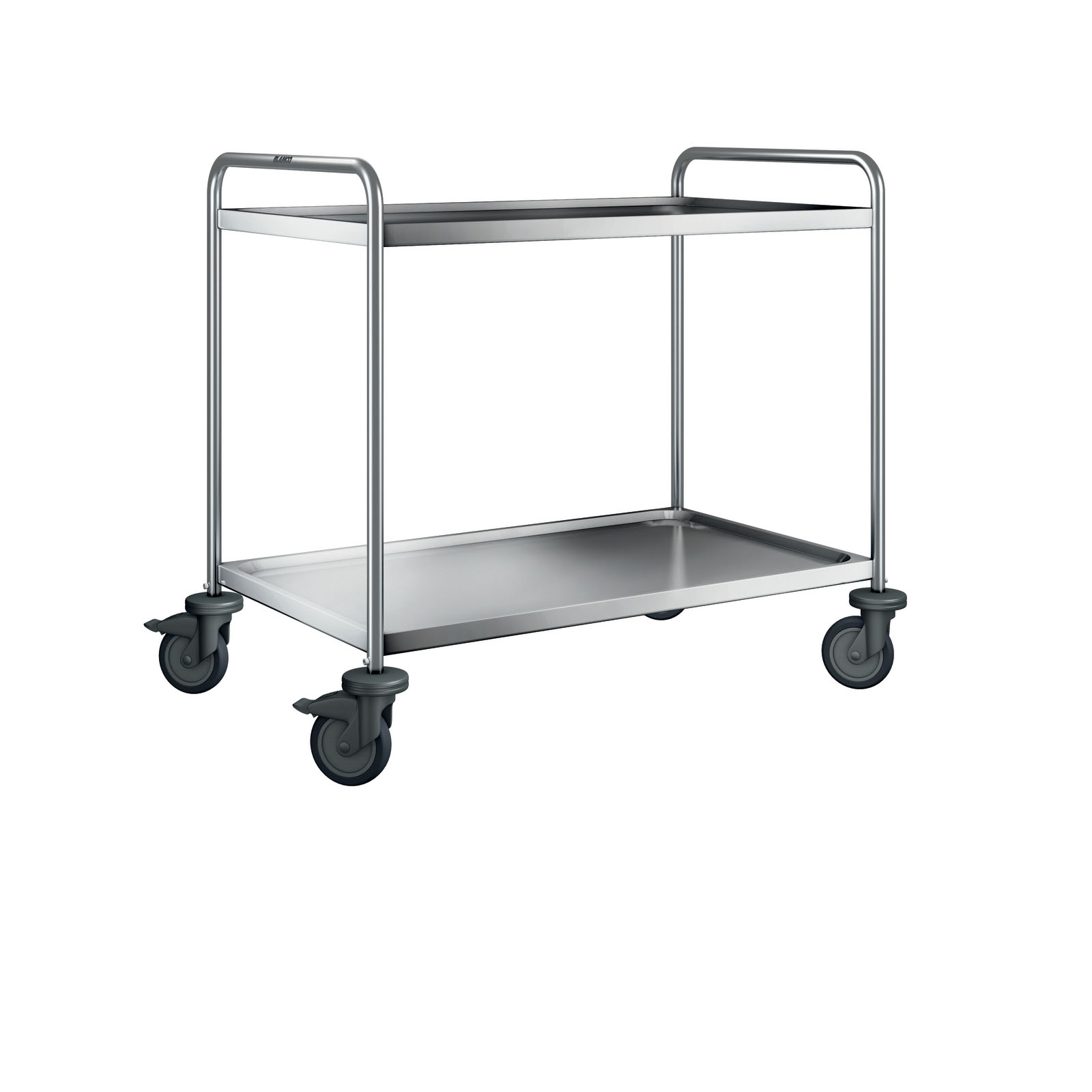 Servierwagen SW 10 X 6-2 BASIC, 2 Borde 100 x 60 cm, max. 80 kg/ Bord, Trgf.: 120 kg, LxBxH: 110 x 70 x 95 cm