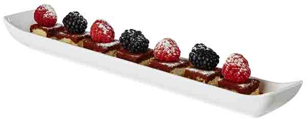 Schale MINI 35 x 4,5 cm, H: 3 cm, Melamin, weiss, 0,2 ltr.