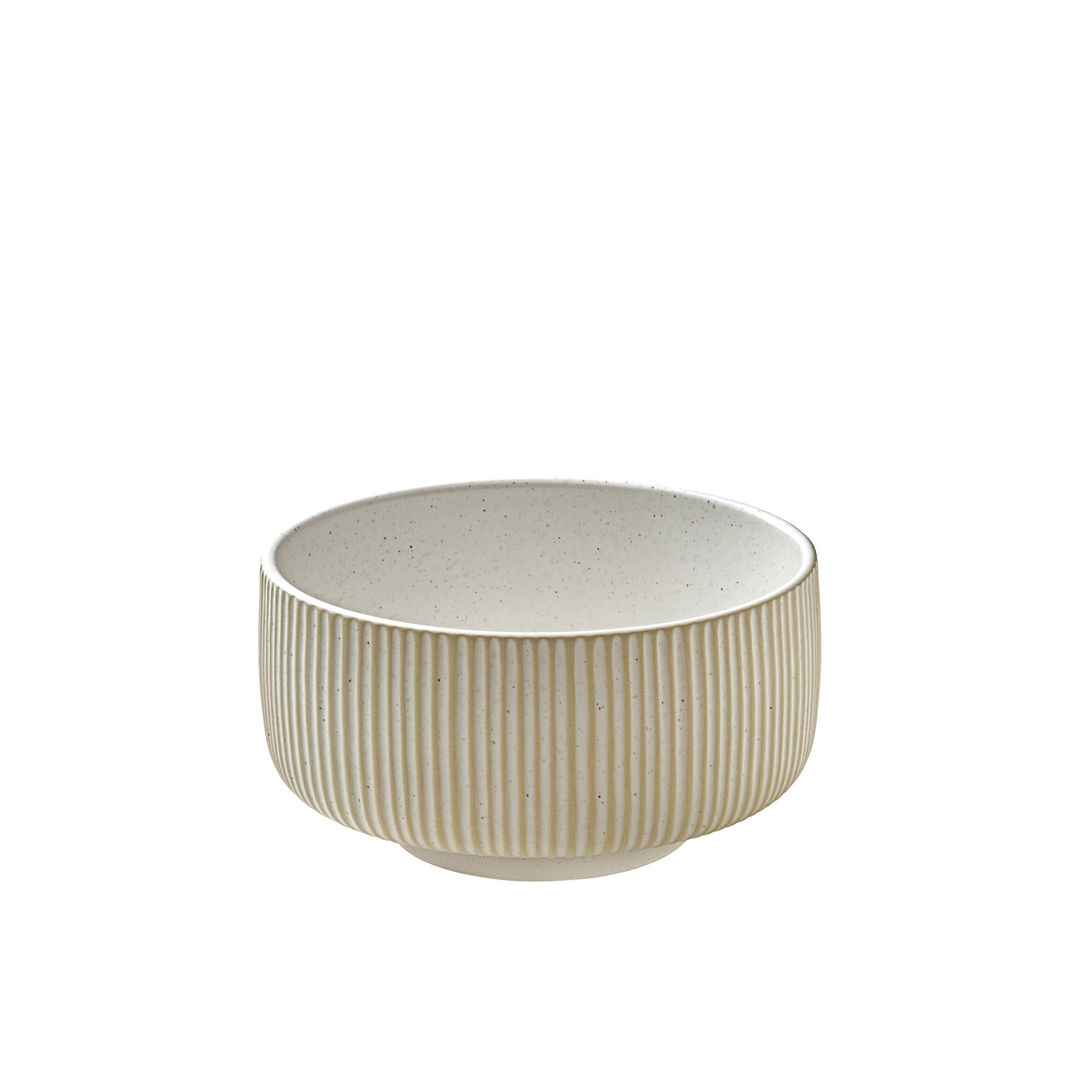 Playground, Steinzeug - NARA Weiss : Schüssel rund , Relief, 15 cm/ 0,88 ltr.