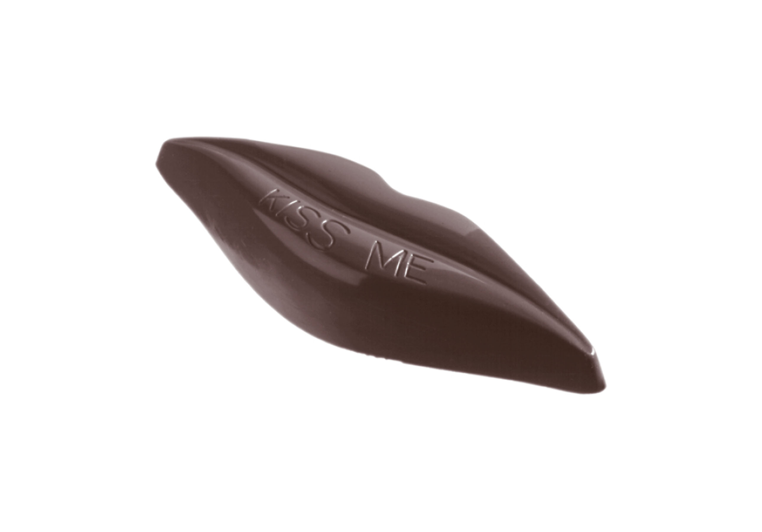 Schokoladen- Form Kiss me Kussmund, 275 x 135 mm, 1 x 7 Stück 102 x 36 x 19 mm