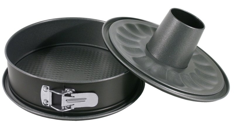 Springform, Flach- und Rohrboden, PFTE beschichtet, D: 24,5 cm, H: 6,5 cm