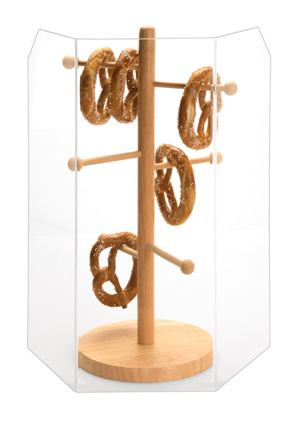 Hygieneschutz 20 x 20 x 20 cm, H: 50 cm, Acryl, Buchenholz