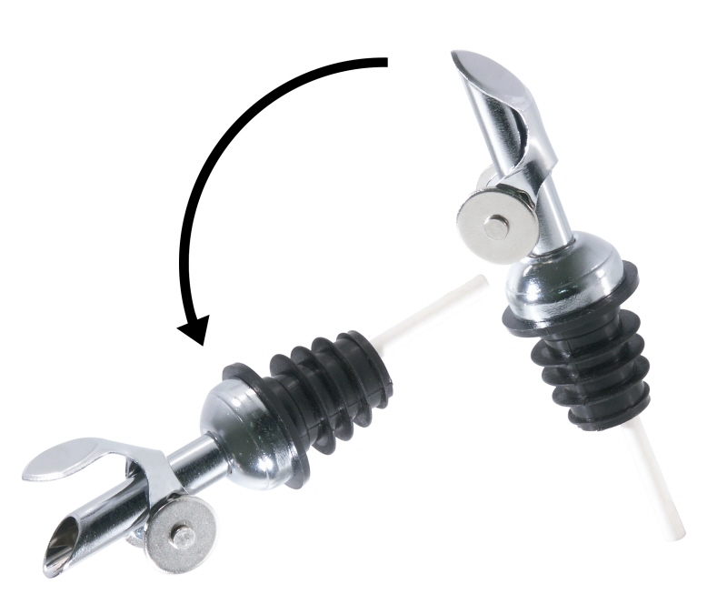 Flaschenausgießer, selbstschließend, Edelstahl, L: 11 cm