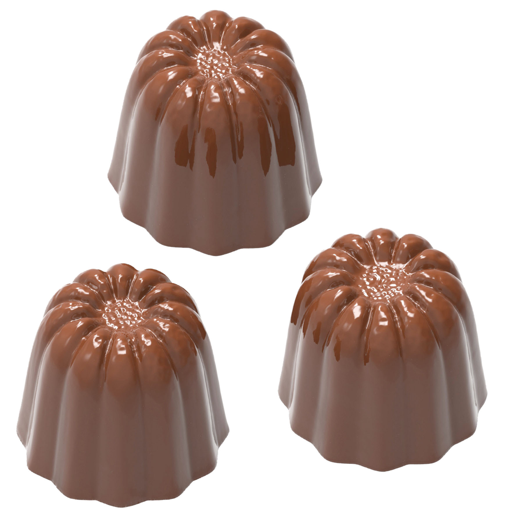 Schokoladen- Form, 275 x 135 mm, 3 x 7 Stück 24,5 x 23,5 x 21,5 mm