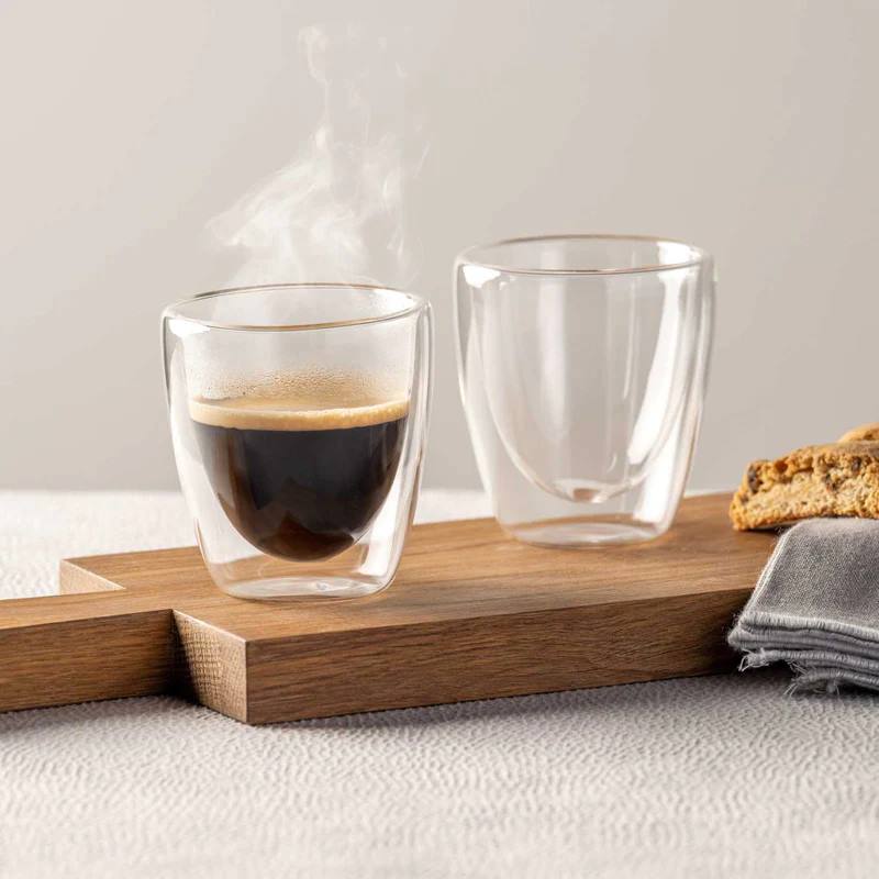Leonardo, Duo : Espresso-Becher doppelwandig, 2er-Set, Inhalt: 100 ml, D: 6 cm, H: 8 cm