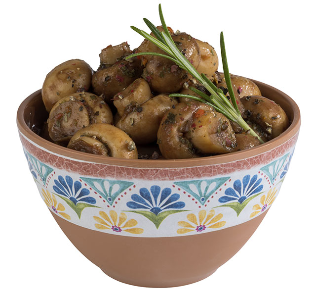 Schale ARABESQUE, Melamin, D: 10 cm, H: 6 cm, I: 0,2 ltr., innen: Terrakottaoptik, außen: Dekor