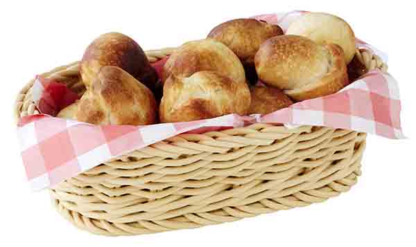 Korb, oval, 19 x 12 cm, H: 6 cm, PP, Fb. hellbeige