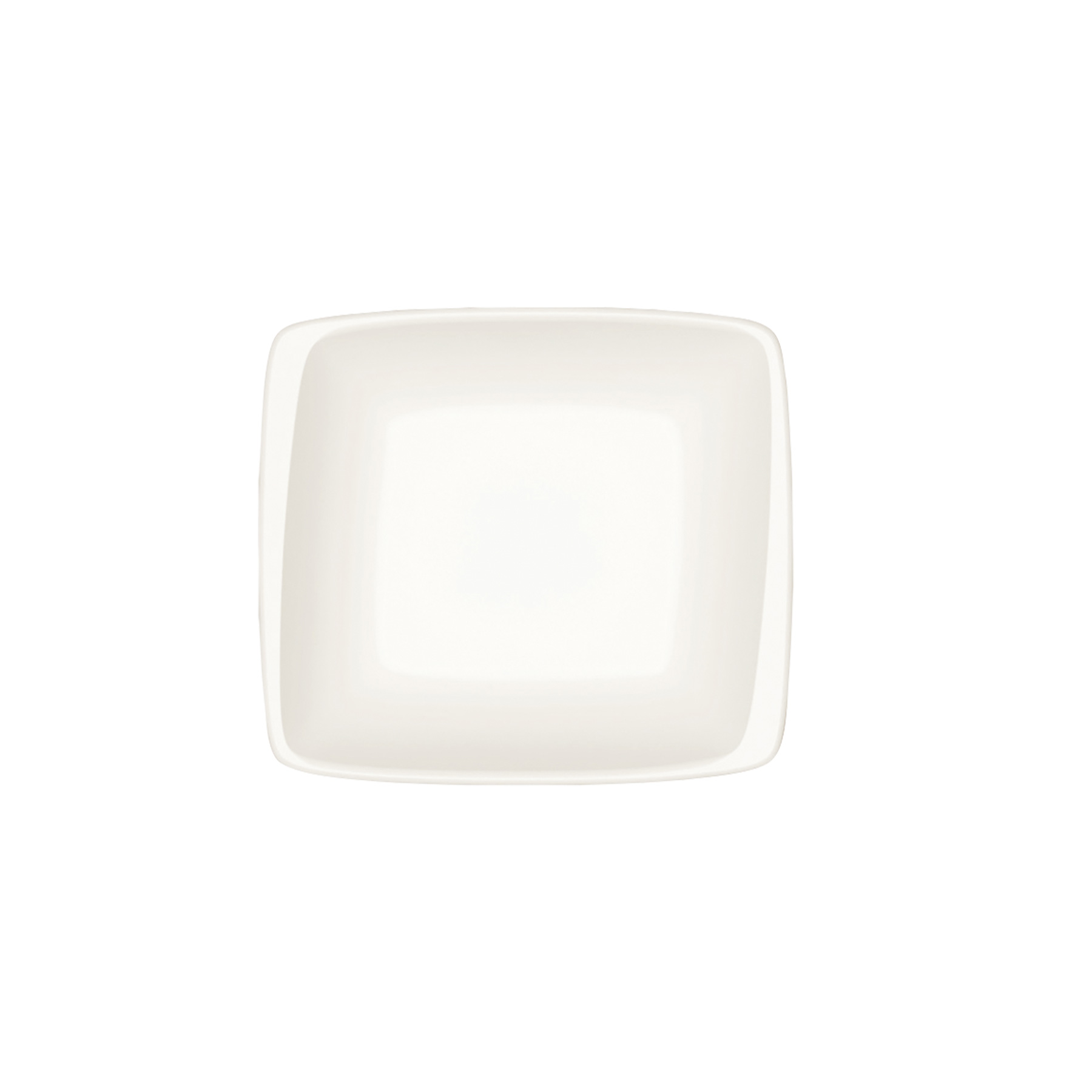 Moove, Cream : Teller tief quadratisch asymmetrisch 19 x 16 cm/ 0,70 ltr.