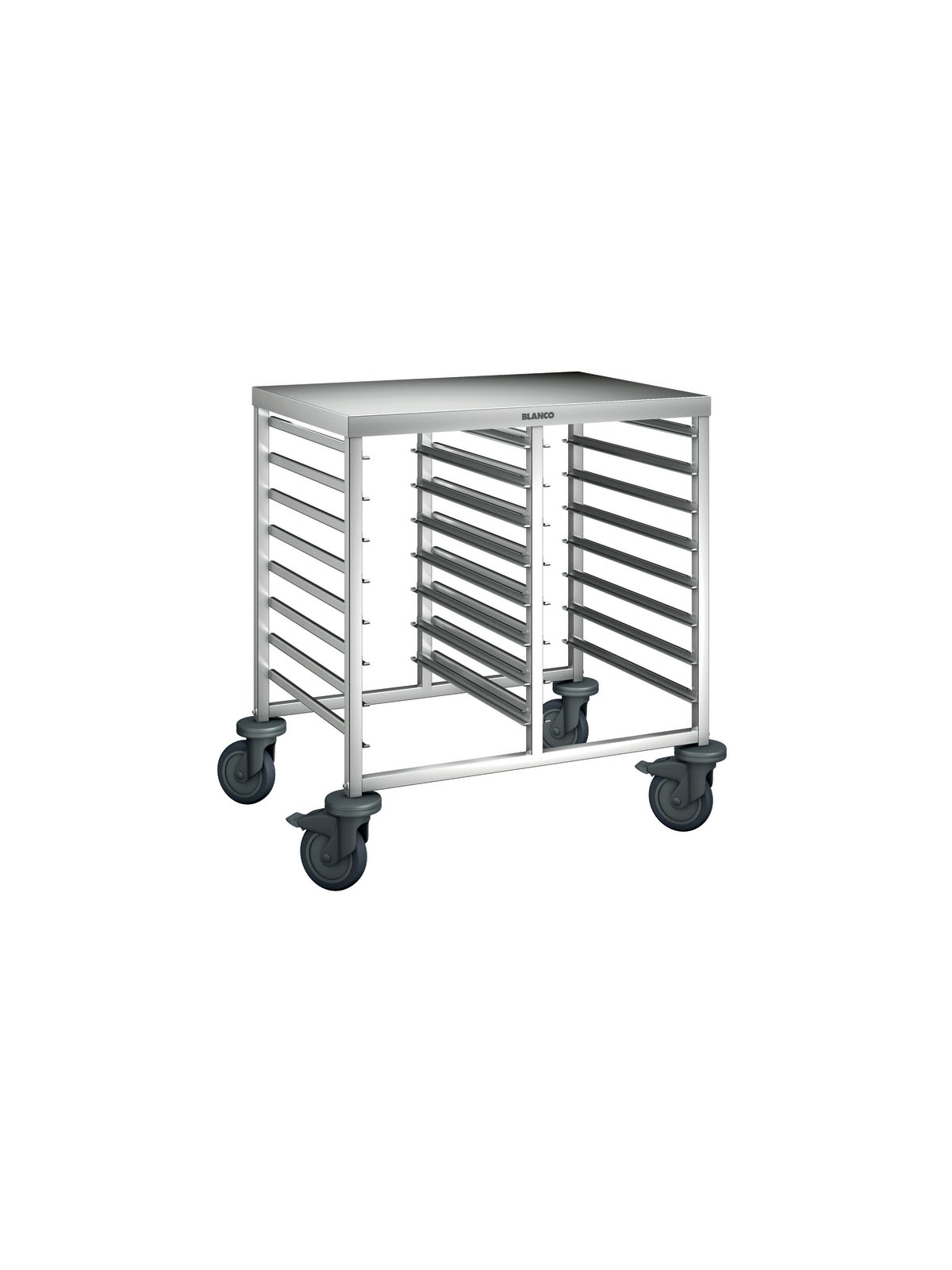 Regalwagen RWRA 852, Kap.: 16 GN 1/1 oder 32 GN 1/2, Trgf.: max. 180 kg, LxBxH: 82 x 61,3 x 84,5 cm