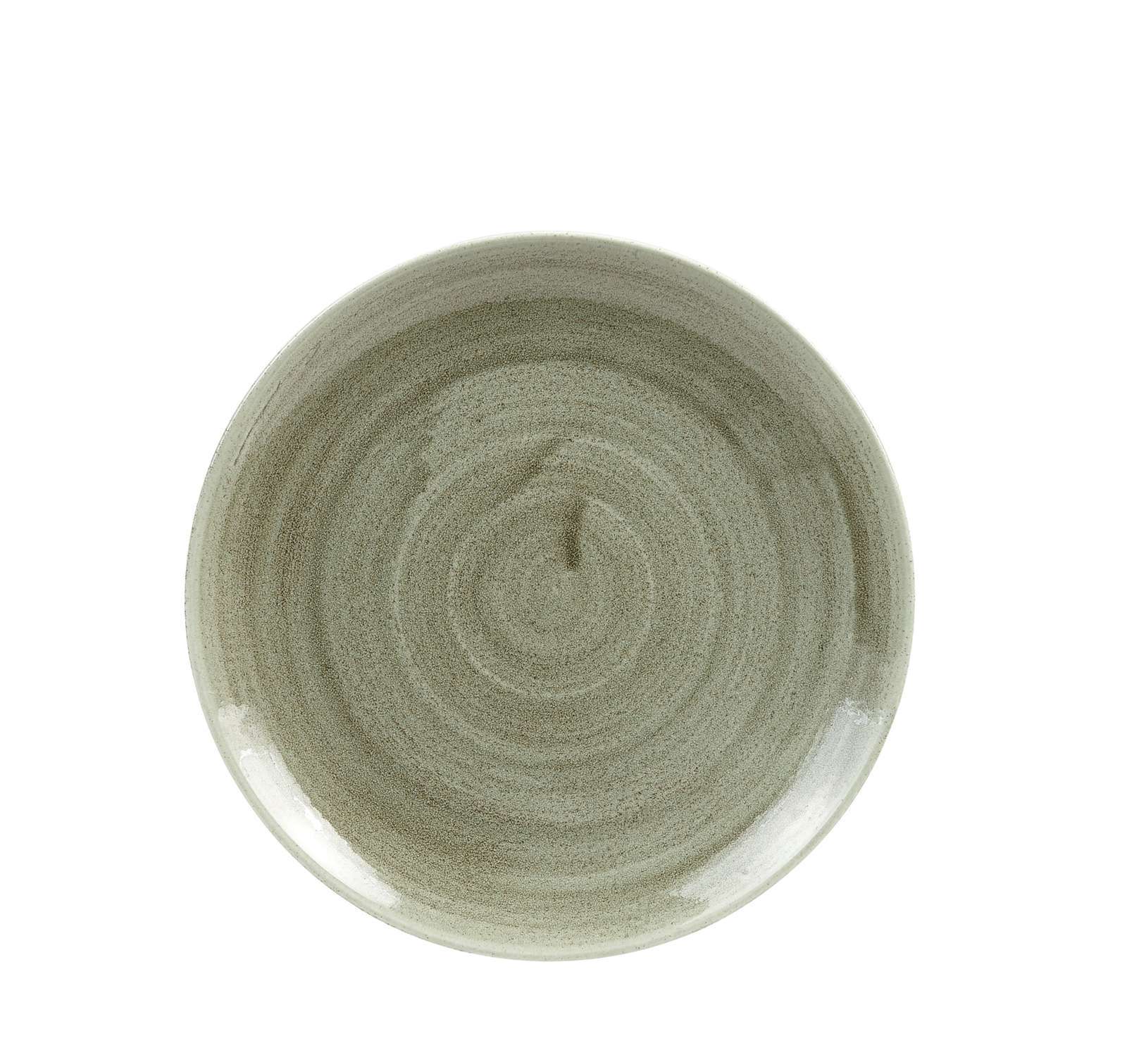 Churchill, Stonecast Patina : Burnished Green - Teller flach Coup, 21,7 cm