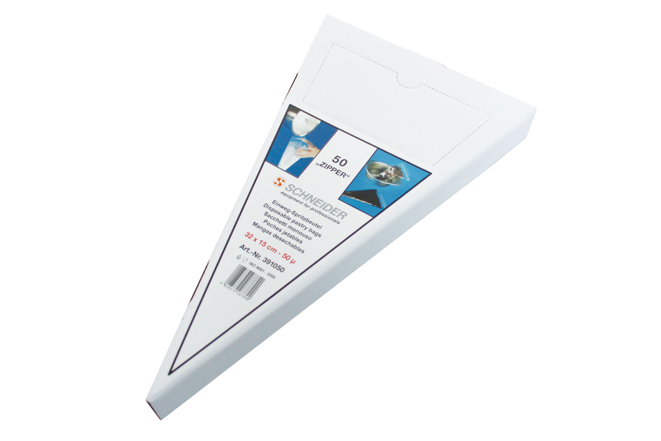 Einweg- Spritzbeutel m. Zipper-Verschluss, 320 x 150 mm, 50 my, 50 Stck./ Box