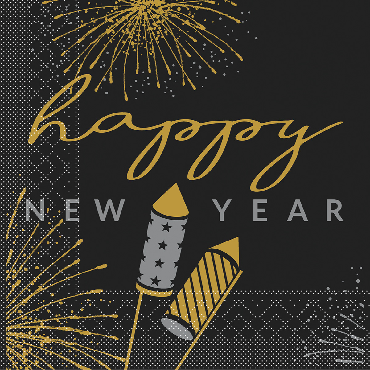 Servietten - Sylvestermotiv ROCKY Tissue