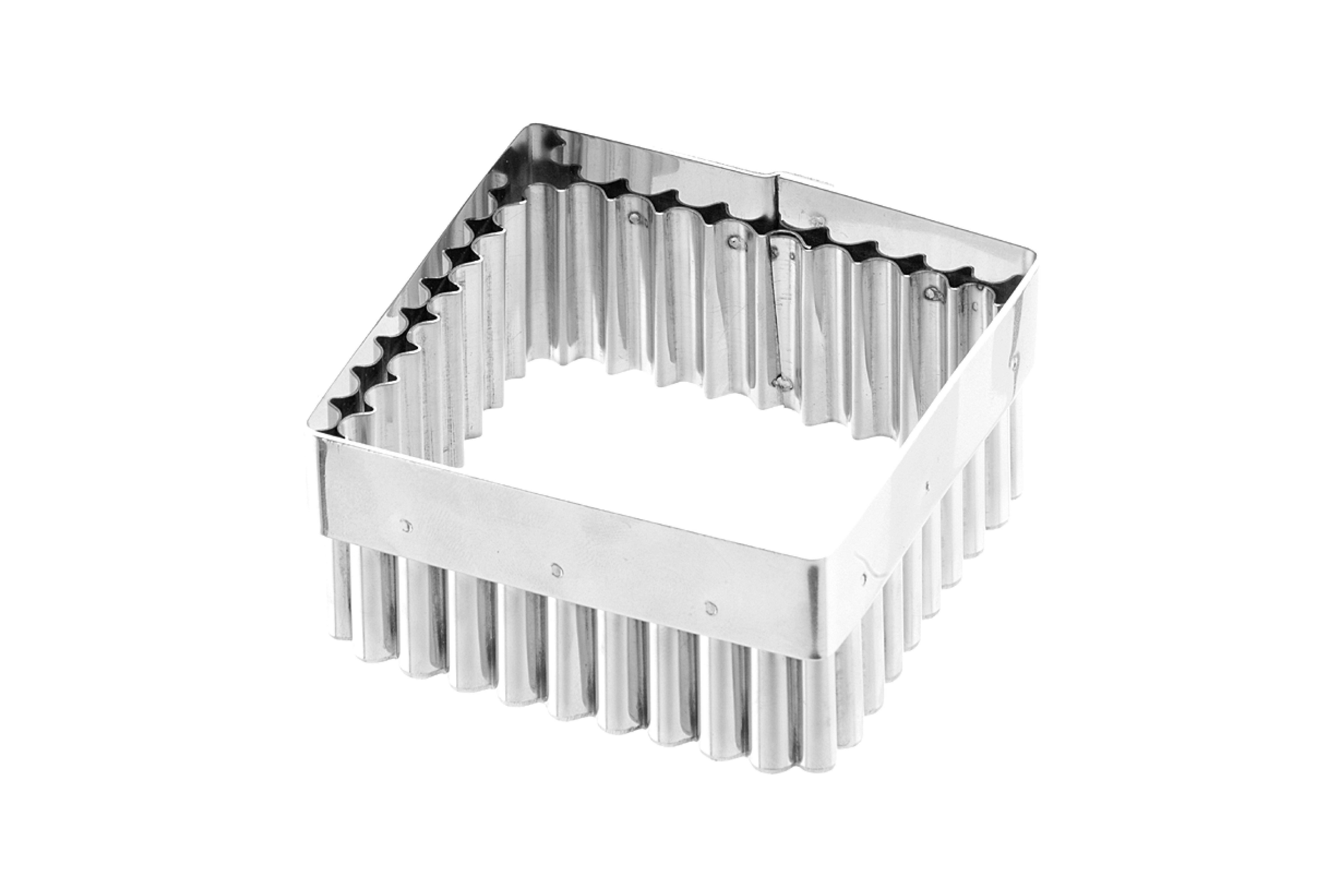 Ausstecher Quadrat, gezackt 85 x 85 mm, Höhe: 45 mm, Edelstahl