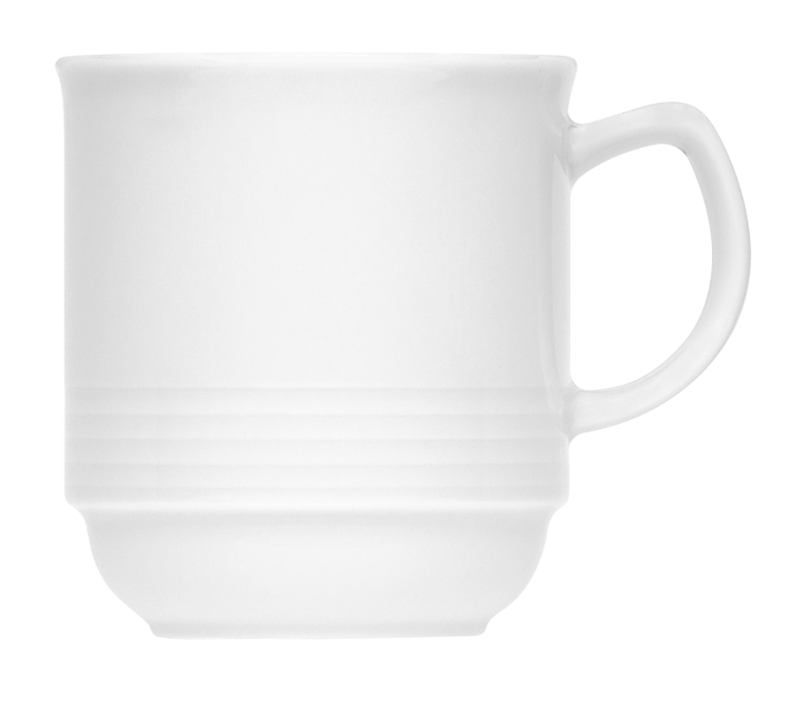 Bauscher, Dialog - Kaffeebecher stpb., weiss, uni, 0,26 ltr.