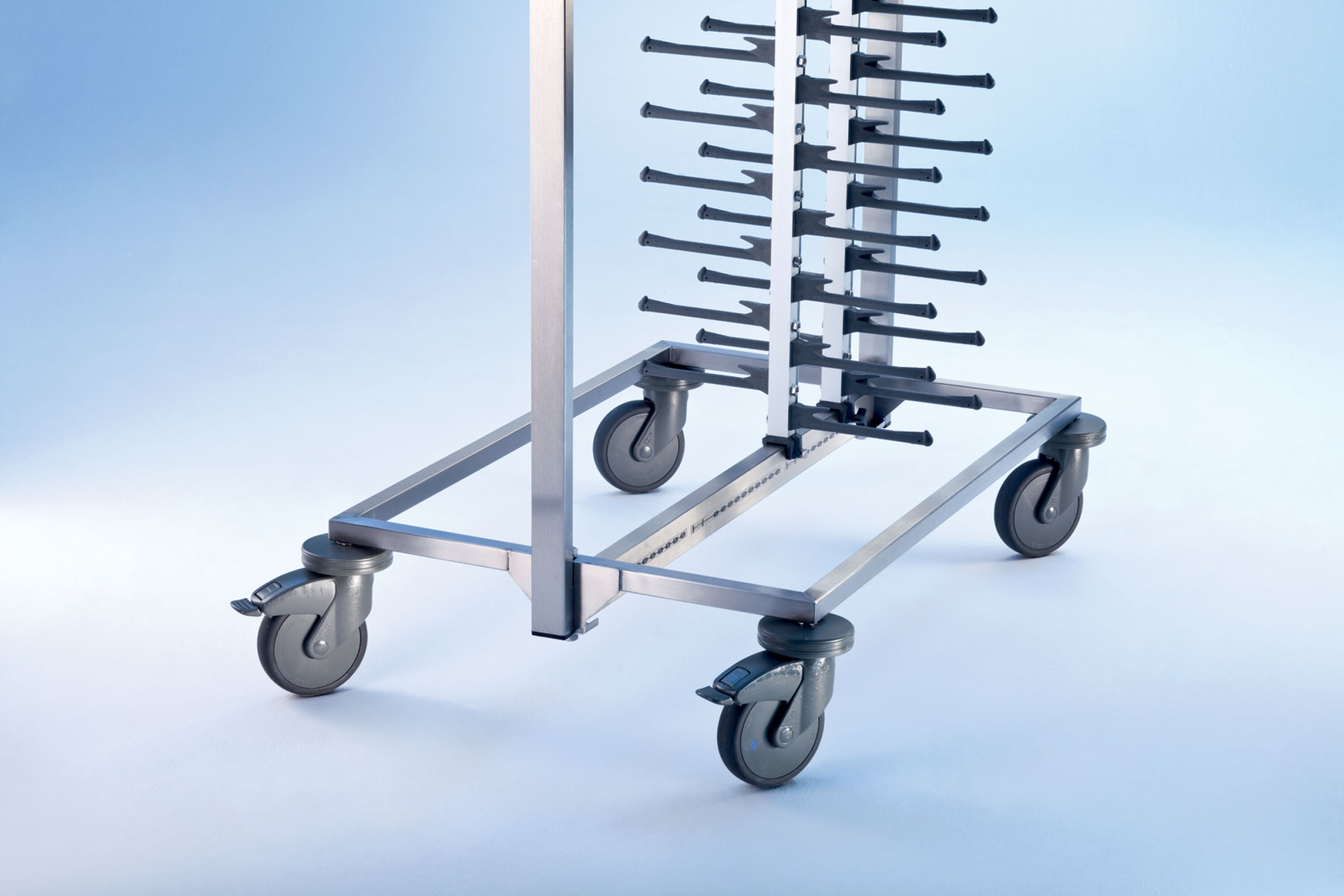 SERVISTAR  GASTRO 120, Teller-Stapelsystem, fahrbar, max. 120 Teller, LxBxH: 65,3 x 93,3 x 185,6 cm