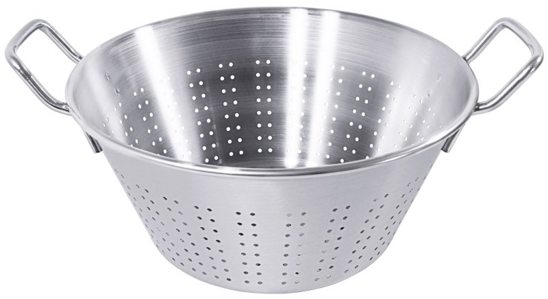 Seiher mit Füßchen, I: 16 ltr., D: 40 cm, H: 20 cm, Edelstahl