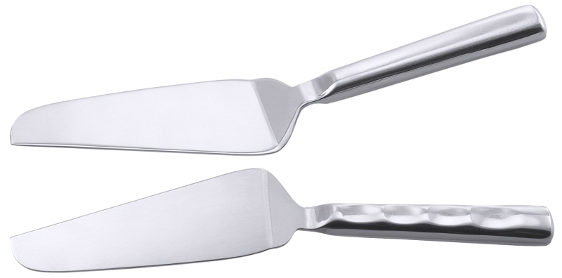 Tortenheber mit Messer ERGONOM, EdSt., 14 x 5,5 cm, L: 28 cm