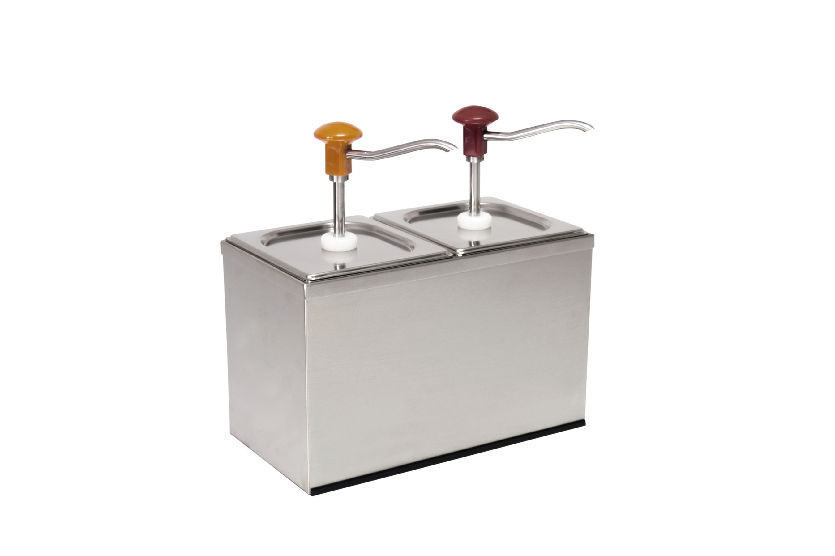 Dosierspender GN- Behälter 2- fach rot/ gelb, Inh. 2 x 3 ltr., 40 x 185 x 345 mm