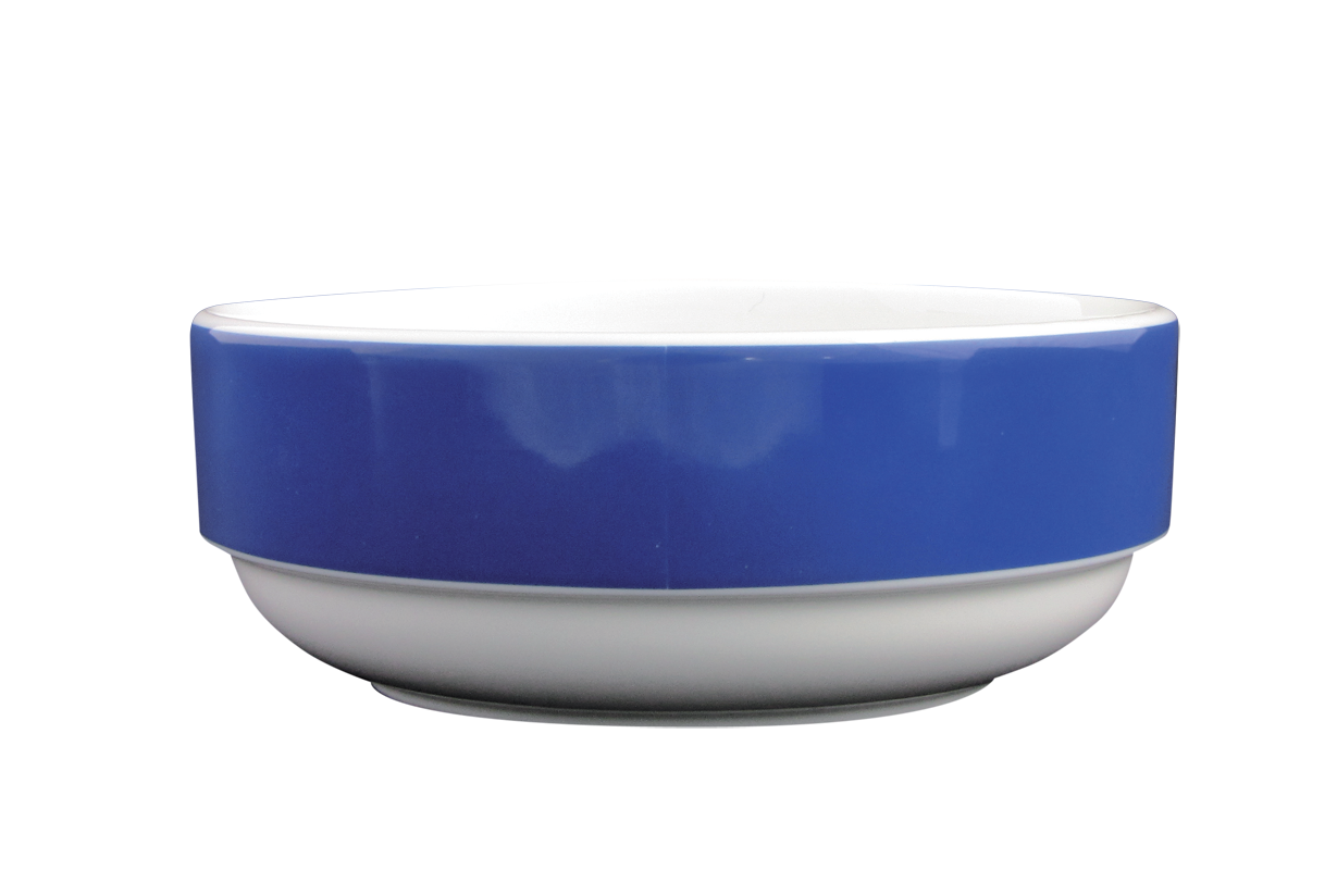 Eschenbach, Color - Dessertschale rund, weiss/ blau, 12 cm