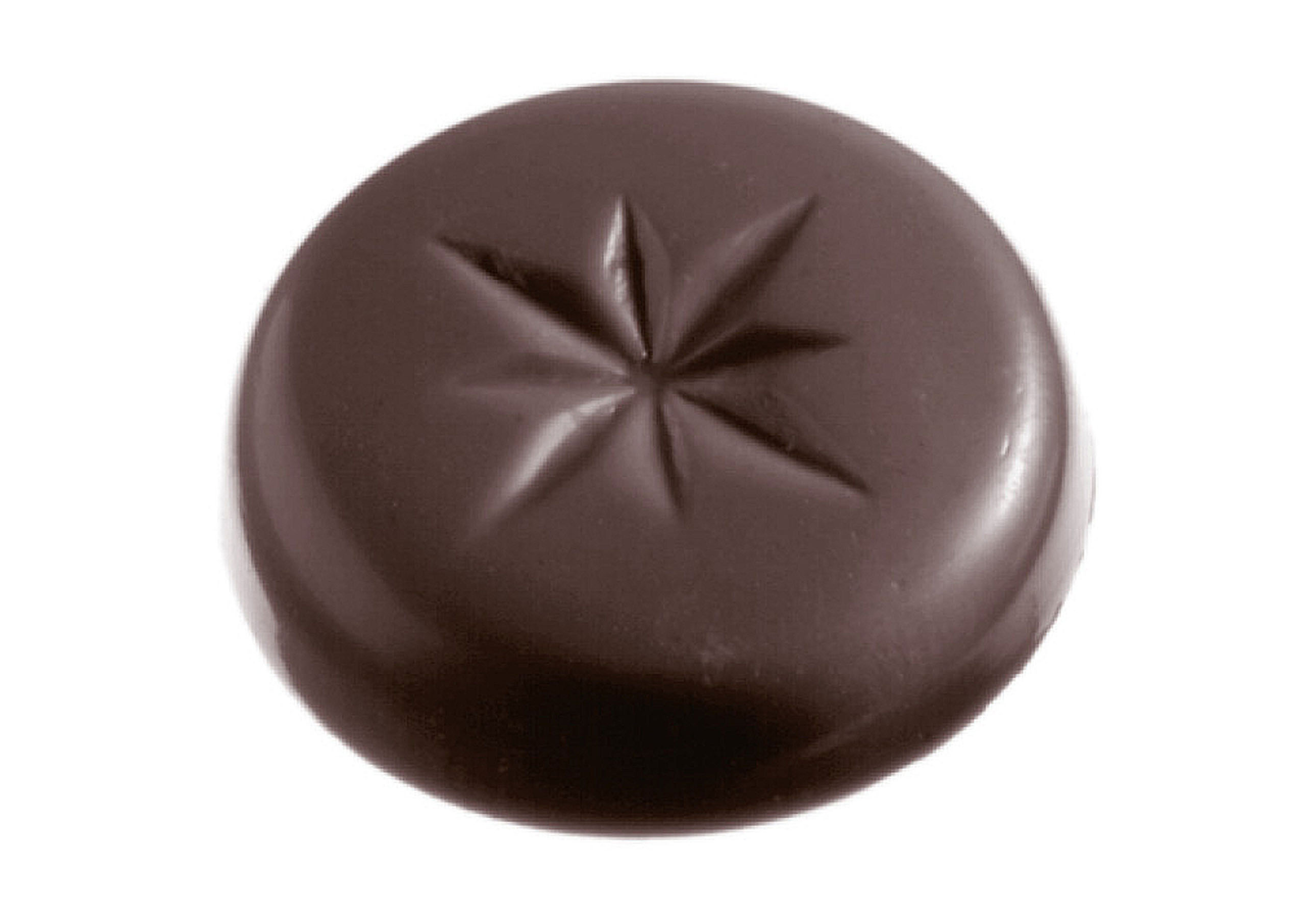 Schokoladen- Form Keks mit Stern, 275 x 135 mm, 3 x 8 Stück D: 30 x 7 mm