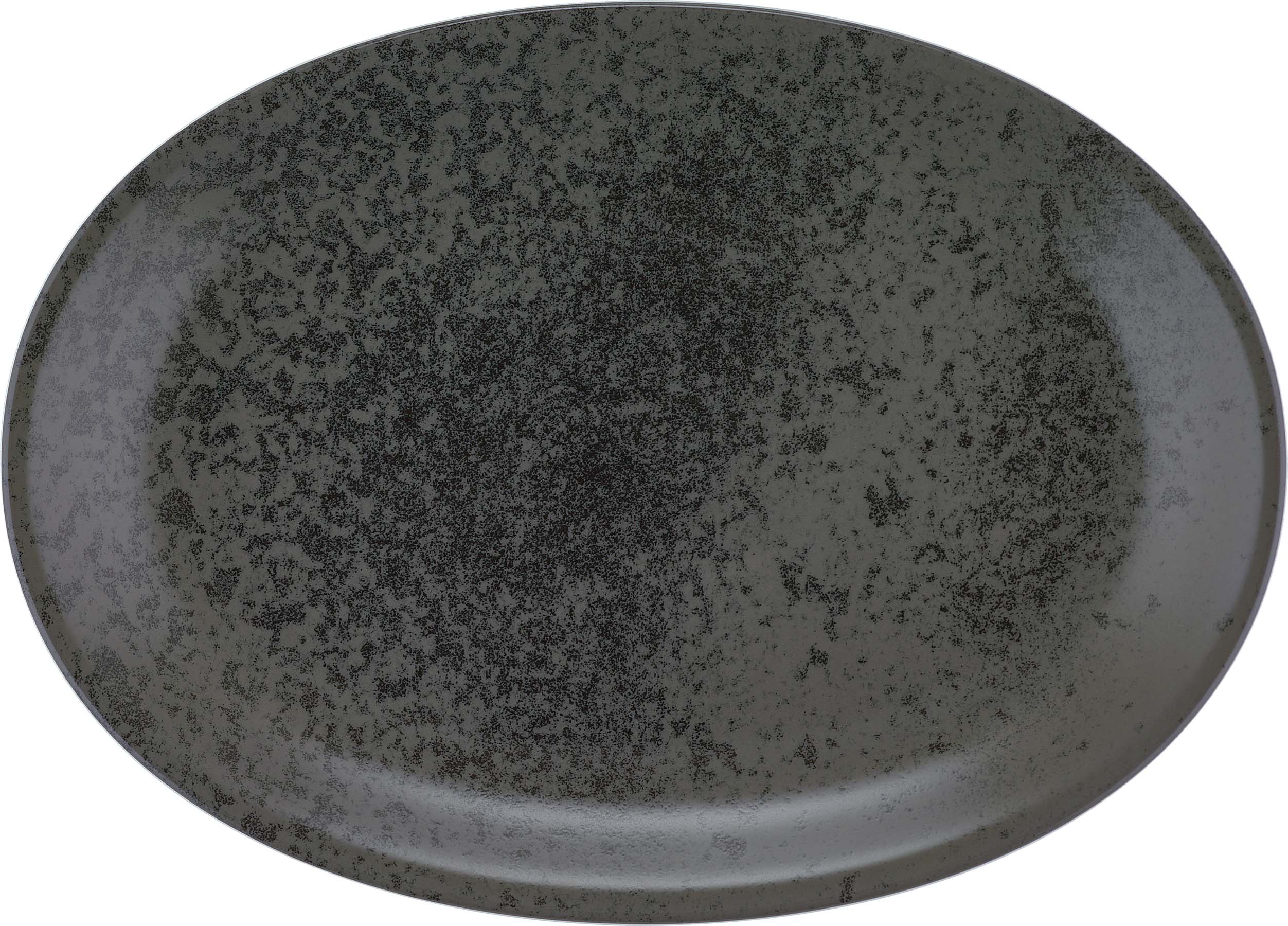 Bauscher, Sandstone : Dekor 425775 Black - Platte oval coup 32,3 x 22,8 cm