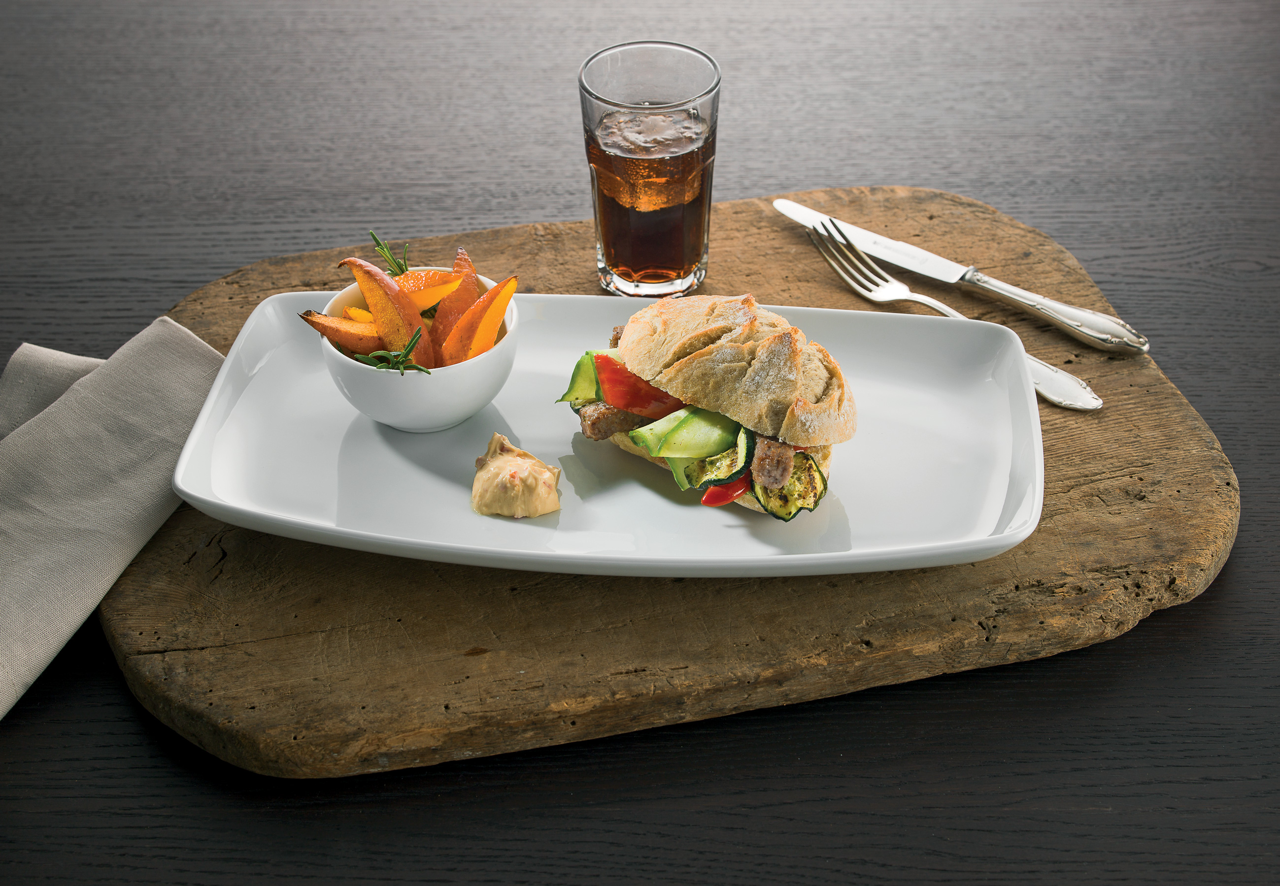 Schönwald, Unlimited - Burgerplatte, weiss, uni, 36 x 20 cm