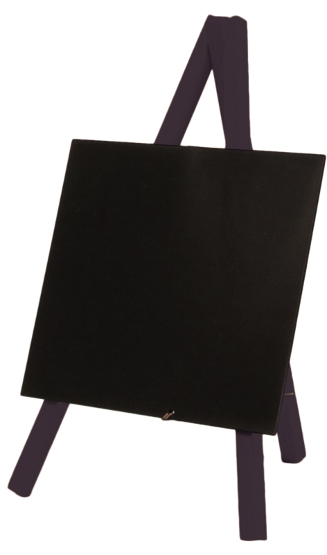 Tischstaffelei, Buchenholz, PVC, schwarz, 13 x 15 cm, H: 24 cm