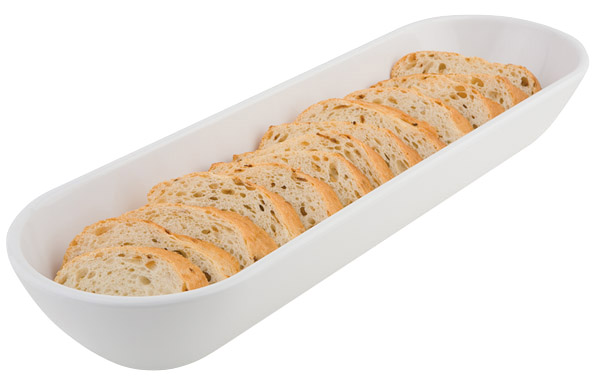 Schale PURE, 51 x 15,5 cm, H: 7,5 cm, oval, Melamin, weiss, 2,4 ltr.