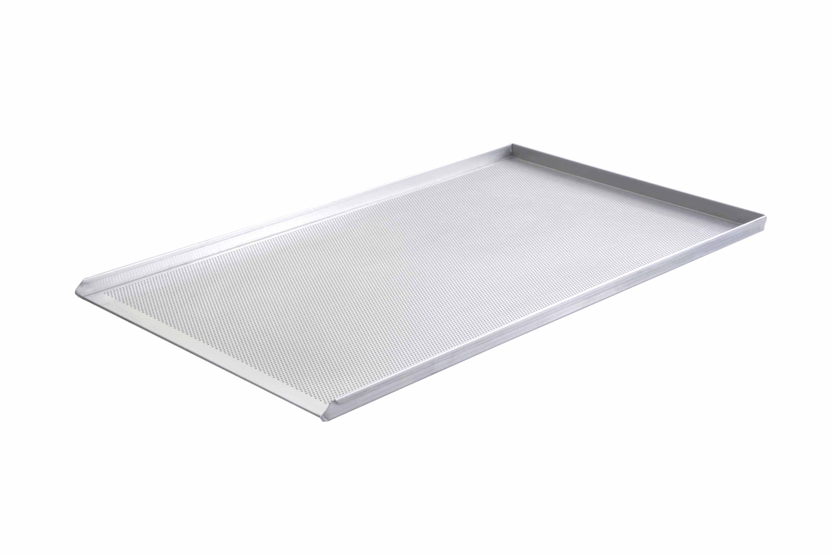 Lochblech, Aluminium, 3 Seiten 90°, 1 kurze Seite offen, Lochung 3 mm, 780 x 580 mm