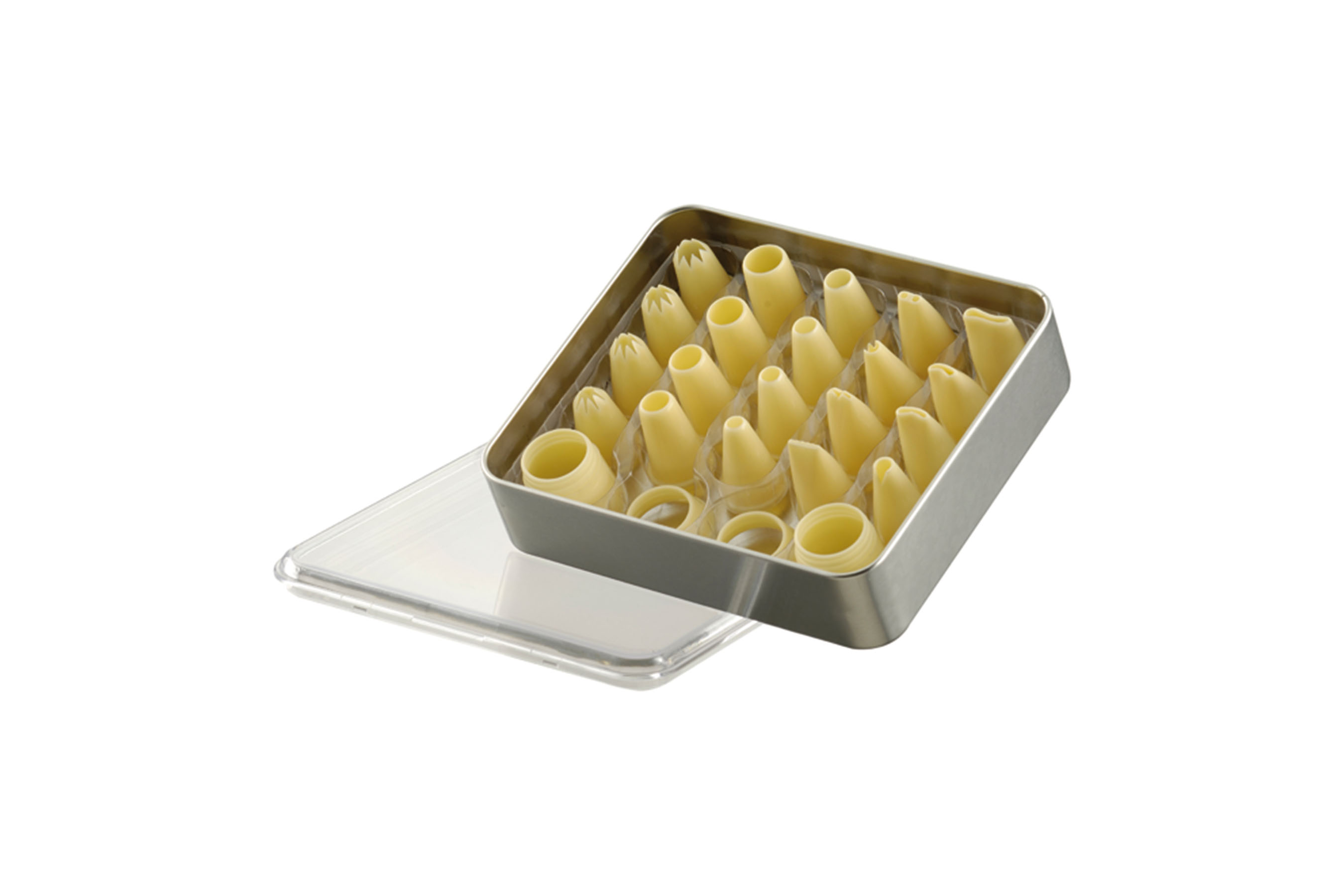 Tüllenkassette 22- tlg., 4 Stern-, 8 Loch- und 8 Garniertüllen