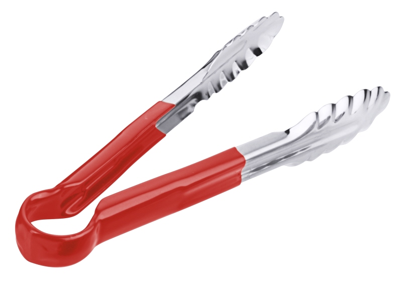Küchenzange HACCP, Vinyl-Überzug rot, Edelstahl, L: 24 cm