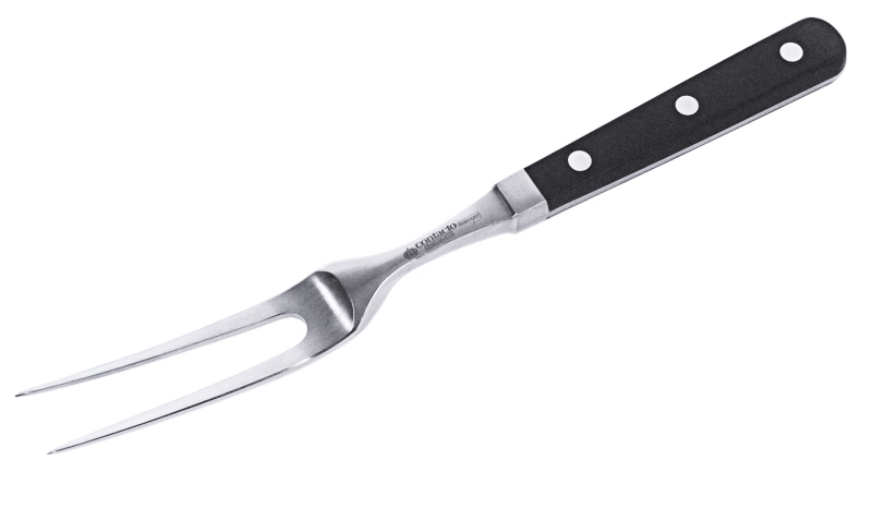 Fleischgabel, mit Kunstoffgriff, Messerstahl, Zinken: 9 cm, L: 28 cm