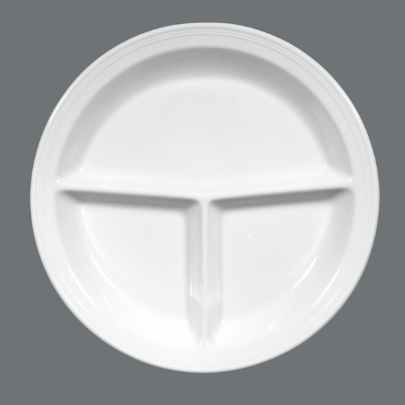 Seltmann Weiden, Vitalis - Platte rund 3 tlg., weiss, uni, 25,5 cm