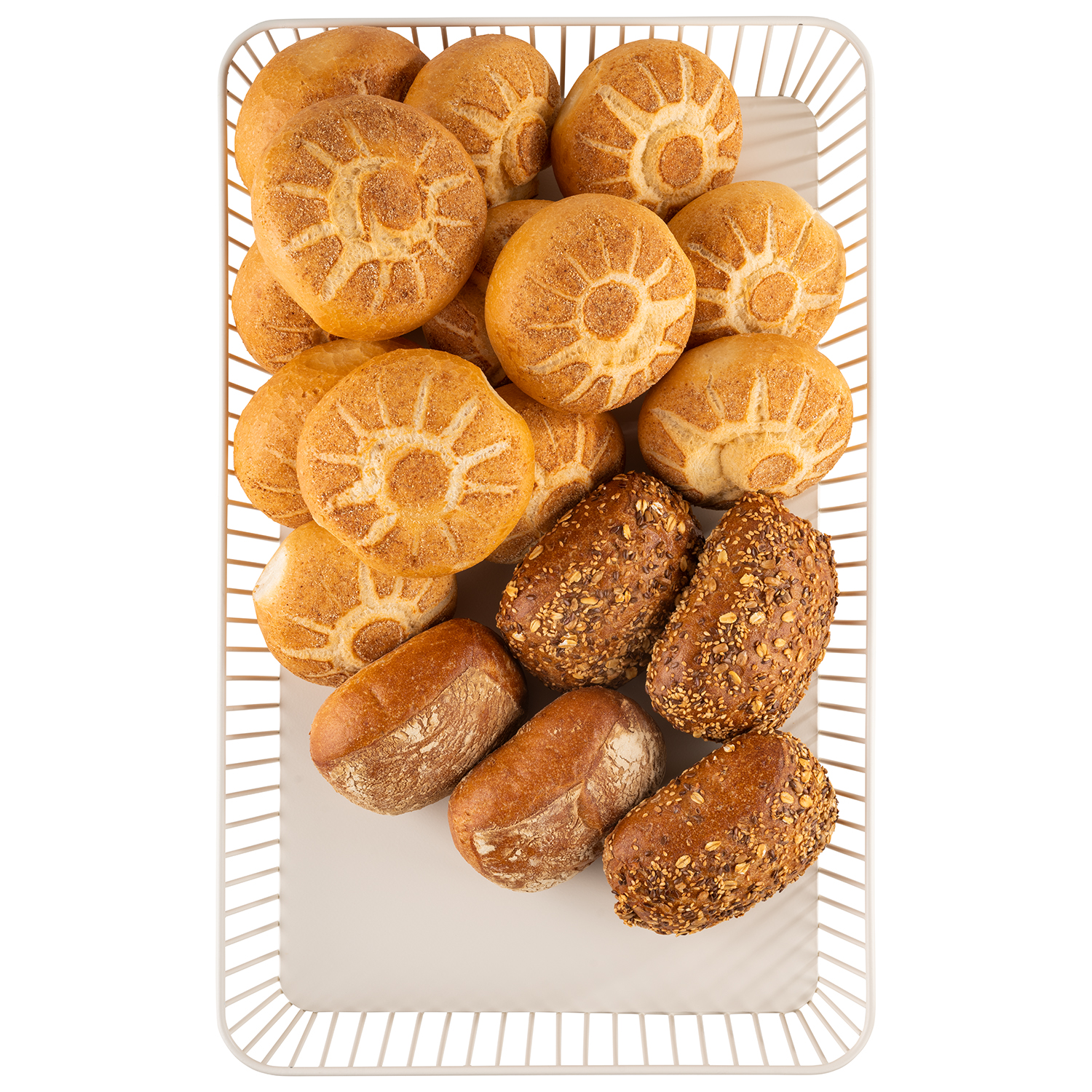 GN 1/1 Korb URBAN, Metall, 53 x 32,5 cm, H: 7,5 cm, Farbe: whisper white