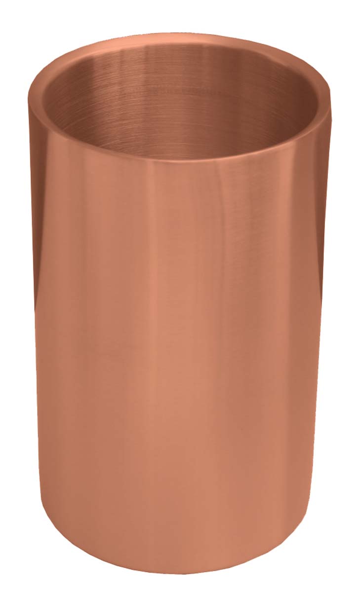 Flaschenkühler, Edelstahl, kupferfarben, 12 x 13 x 20 cm