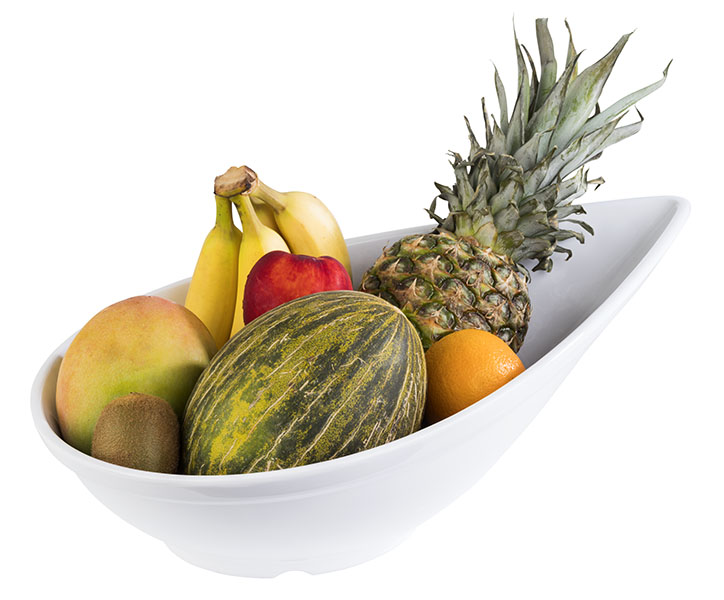 Schale GLOBAL BUFFET, Melamin, 50 x 32 cm, H: 17 cm, I: 3,2 ltr., Farbe: weiss