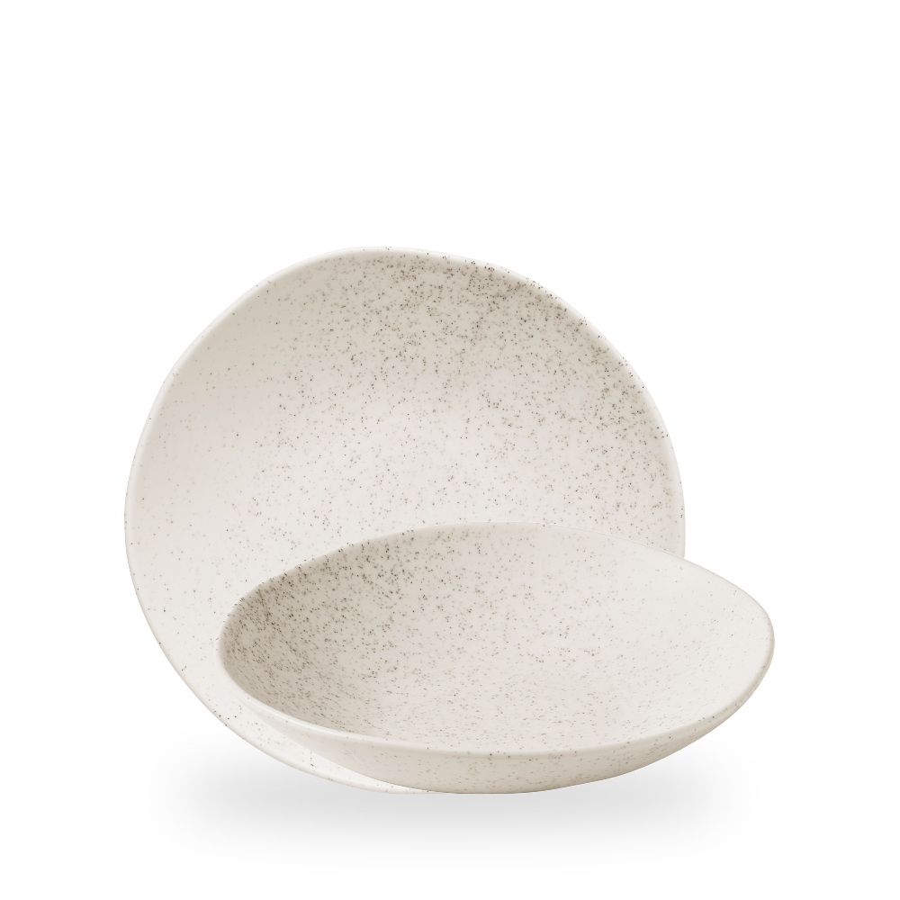 Churchill, Stonecast Natural : Barley White - Teller tief Organisch Coup, 25 x 5 cm/ 1,5 ltr.