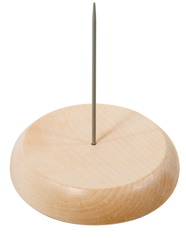 Bon-, Zettelspiess mit Holzfuss, Kunststoff, 1 Spieß, 7 x 6 x 11 cm