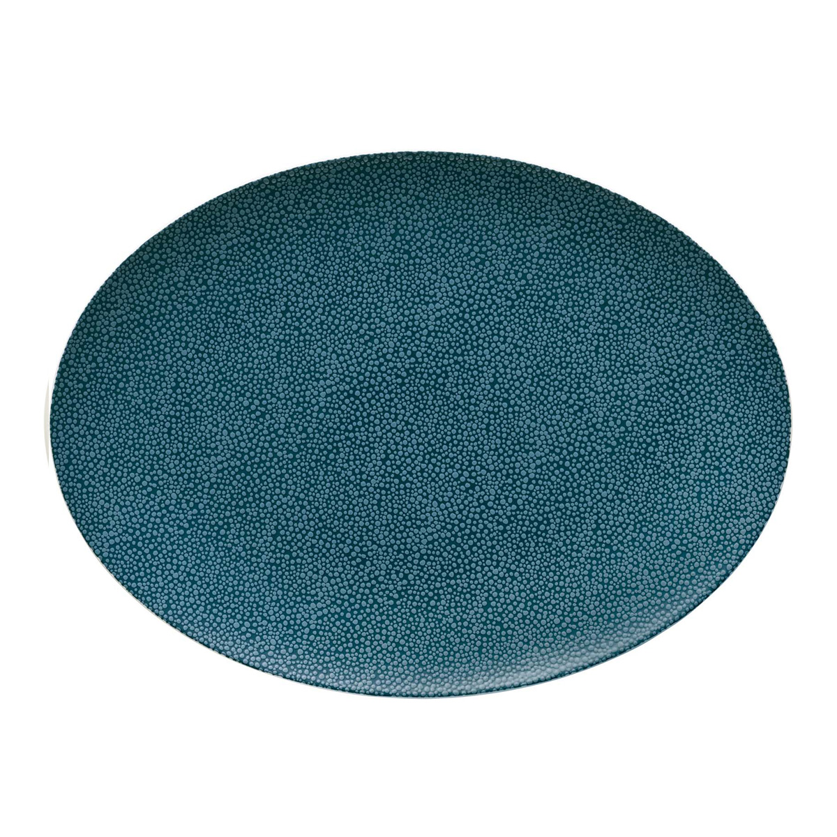 Bauscher, Purity : 426075 Pearls Ocean - Platte oval Coup, bonewhite, 37 x 27 cm