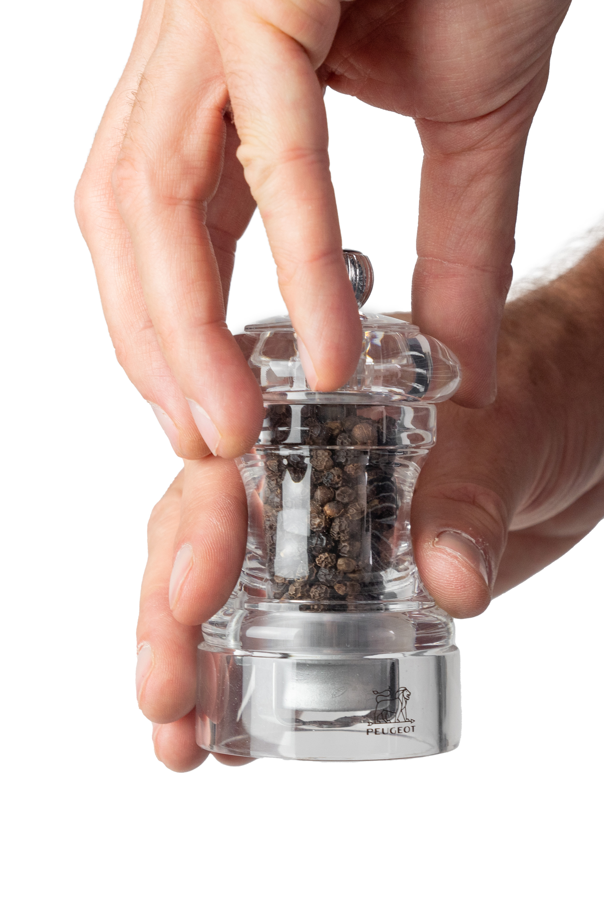 Peugeot : Bistro Duo  - Pfeffer- und Salzmühle, manuelle Acryl-Mühle, Größe: 10 cm, Farbe: acryl