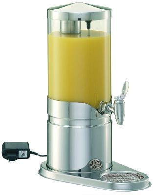 ELEGANCE Saftkanne Extra 5 ltr., Deckelrührwerk, Edelstahl, klarer Behälter, L: 370 mm, B: 235 mm, H: 475 mm