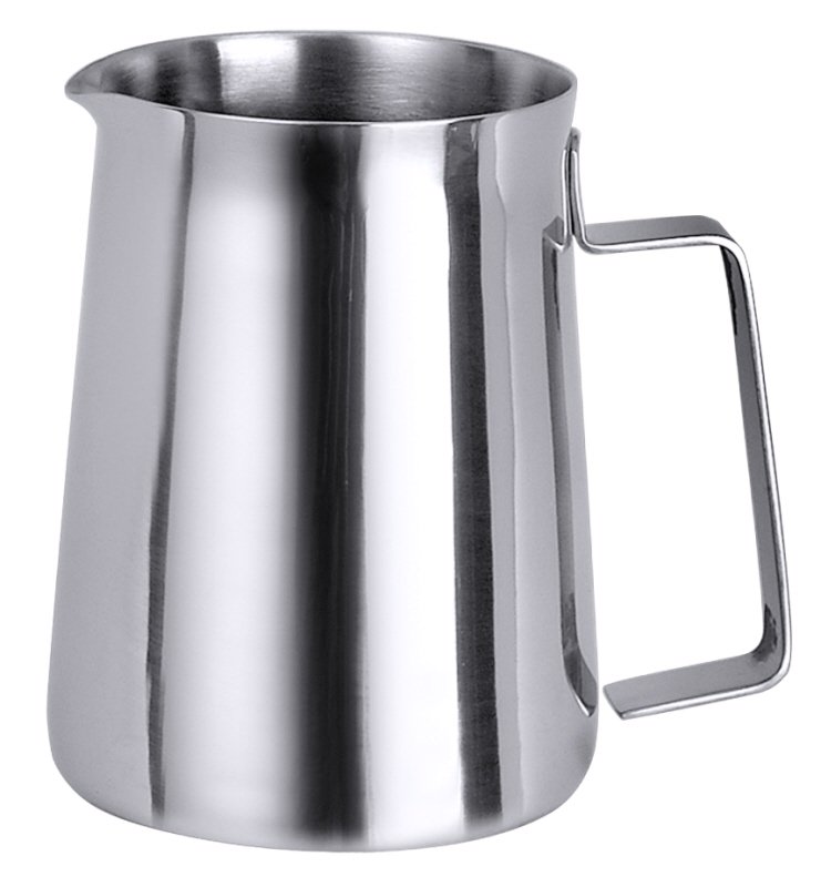 Milch-/Wasserkanne, Edelstahl, I: 0,65 ltr., D: 9,5 cm, H: 12 cm