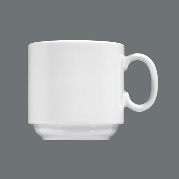 Seltmann Weiden, Meran - Becher m. Hkl. Mainau, stapelbar, weiss, uni, 0,25 ltr.