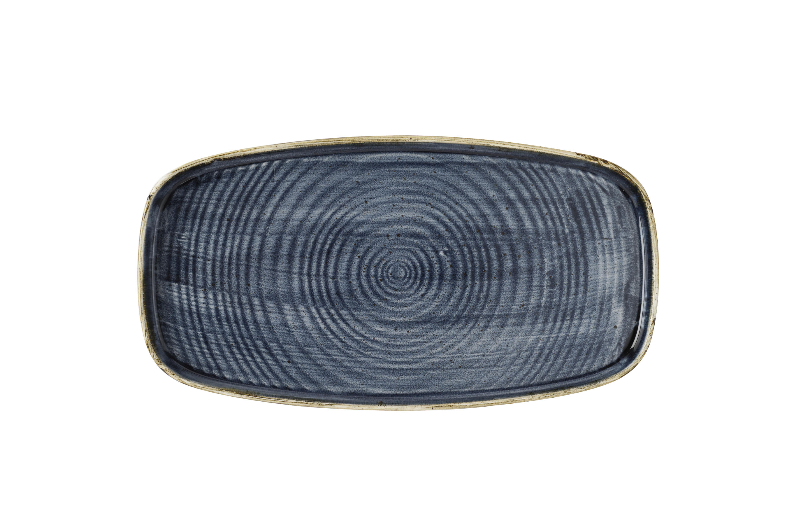 Churchill, Stonecast : Blueberry - Chefs Platte rechteckig m. erhöhten Rand, 35 x 18,5 x 2 cm