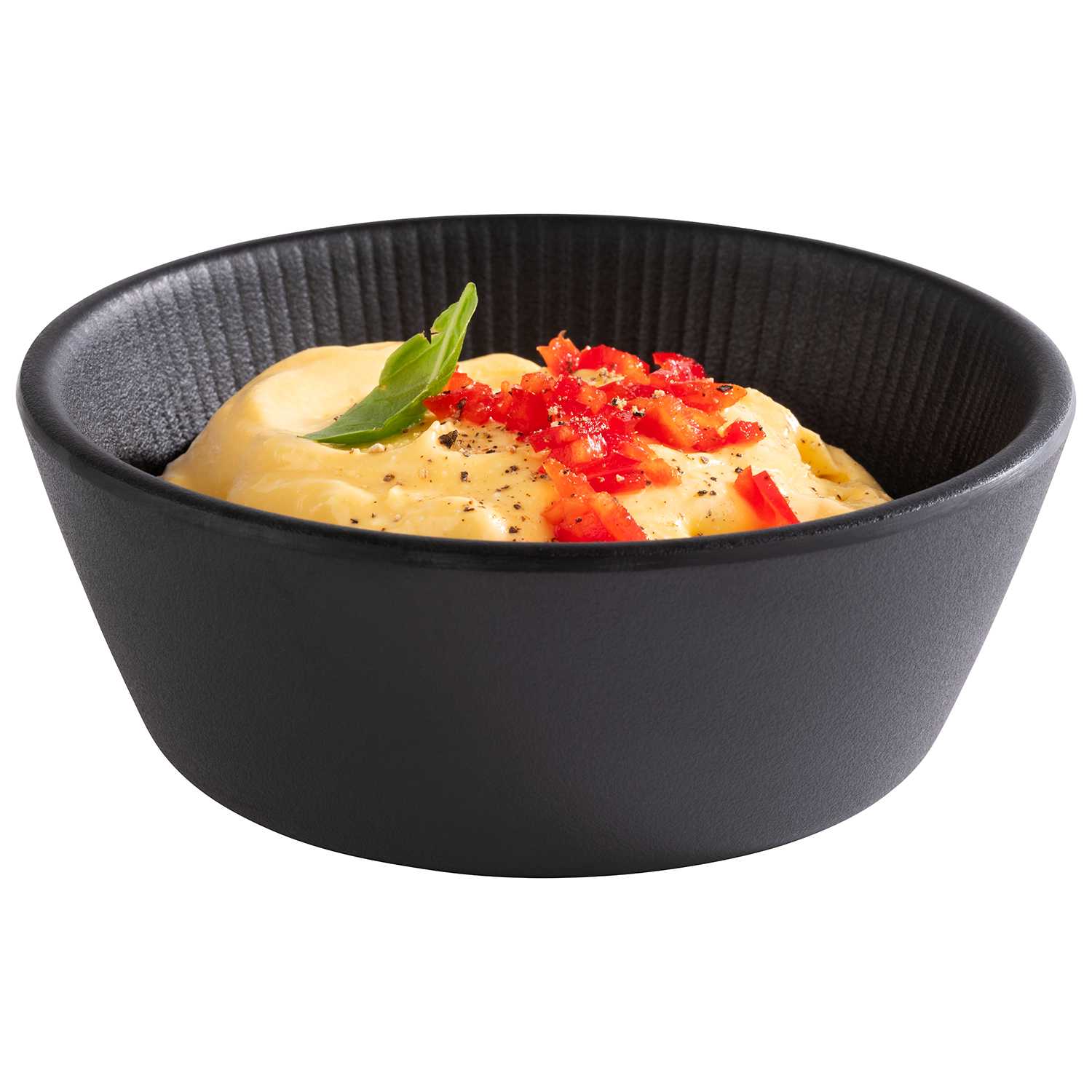 Schale NERO, Melamin, D: 12,5 cm, H: 4,5 cm, I: 0,25 ltr., Farbe: schwarz