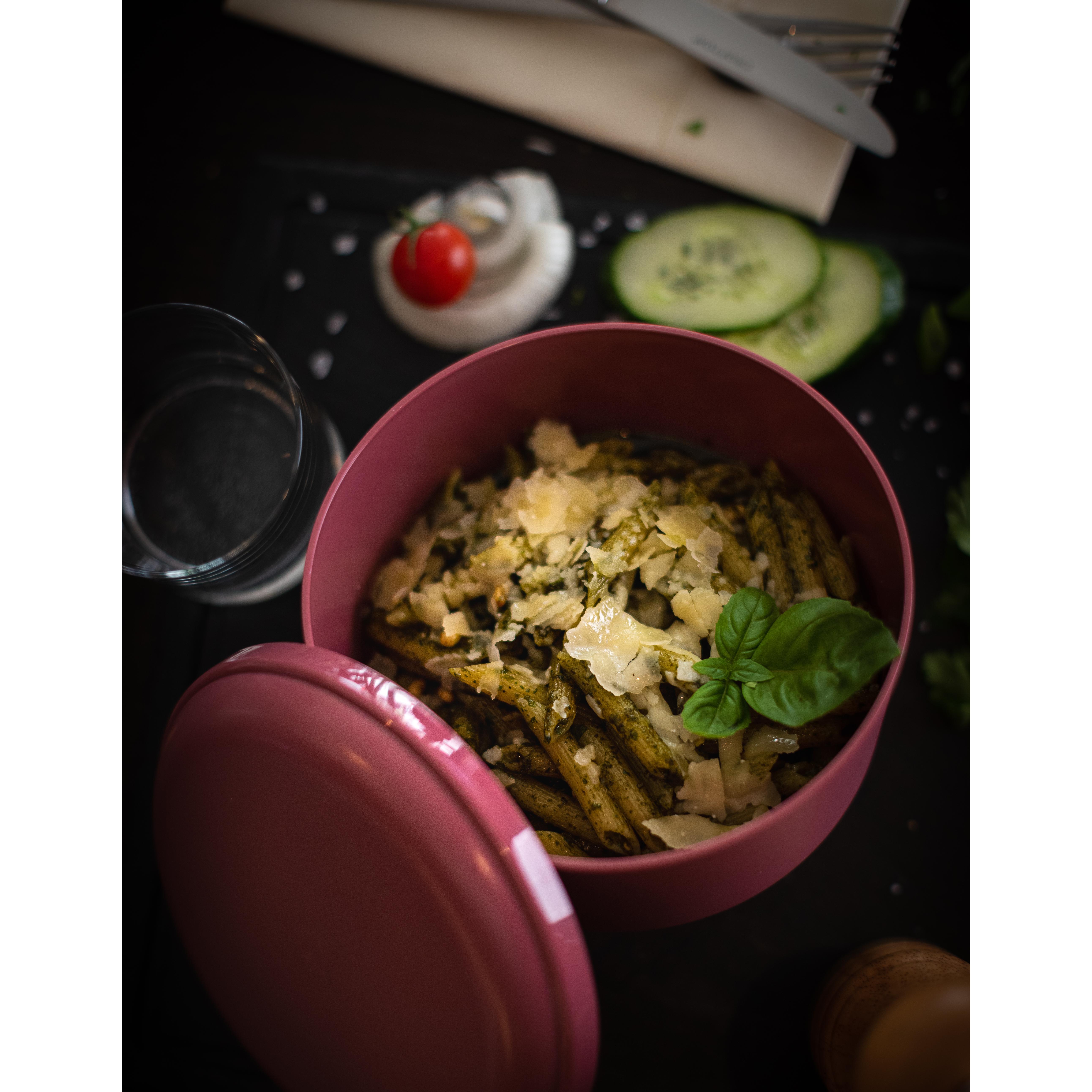 Salat-, Suppenbox ToGo, 1 flexibler Deckel, Polypropylen, schwarz, D: 15,5 cm, H: 8,4 cm, I: 1,1 ltr.