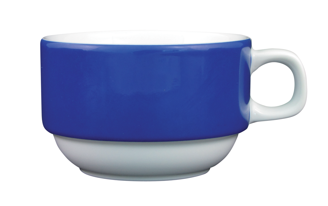 Eschenbach, Color - Kaffee-Obere stapelbar, weiss/ blau, 0,18 ltr.