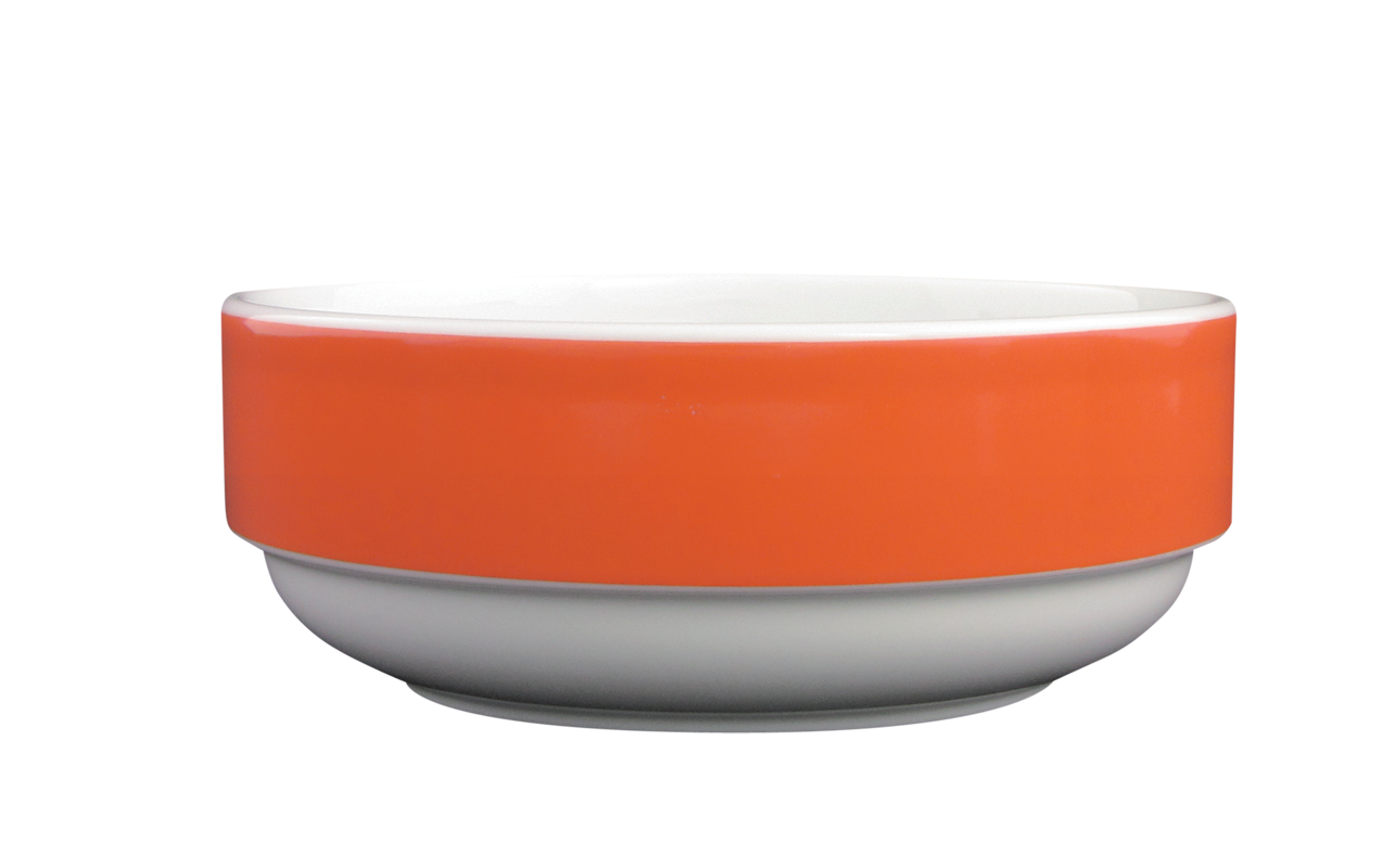 Eschenbach, Color - Dessertschale rund, weiss/ orange, 12 cm