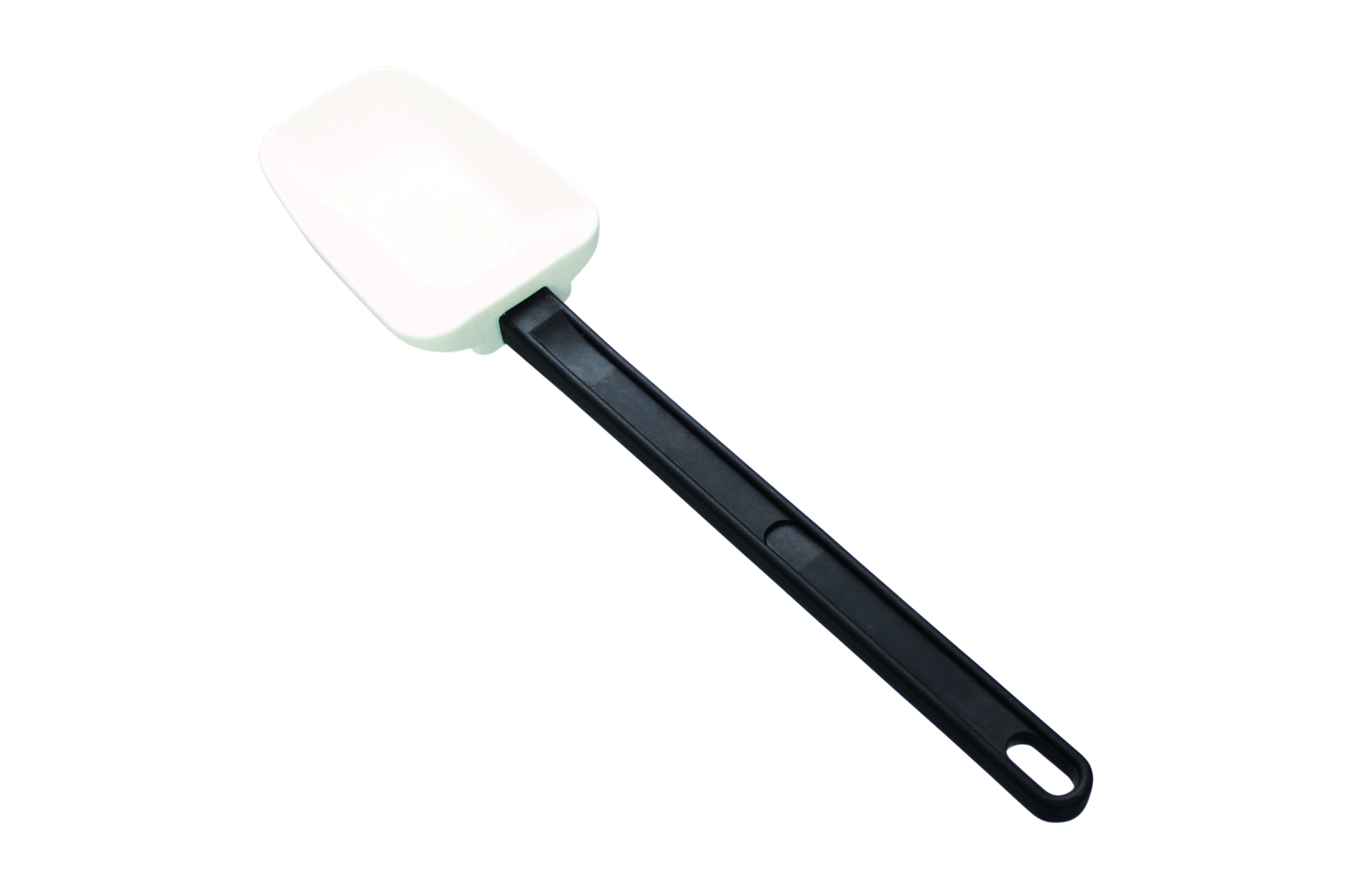 Stielschaber-Löffel weiss/schwarz, L: 350 mm, Schaber:116 x68 mm